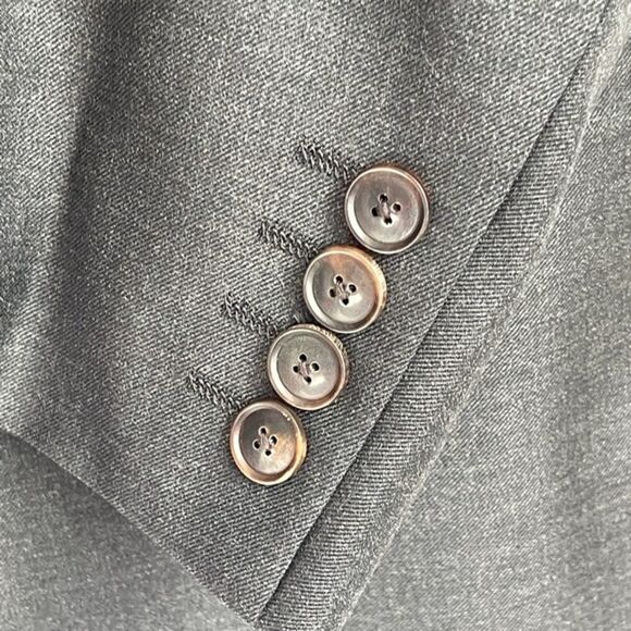 Buttoned DownTailored Fit Italian Wool Suit Jacket - Picture 6 of 13